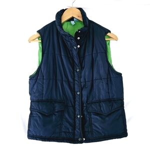Fuda Winter Navy Blue Puffer Full Zip Vest Size M